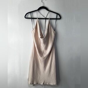 Forever 21 Cowl Neck Mini Dress with T-Chain Back Detail